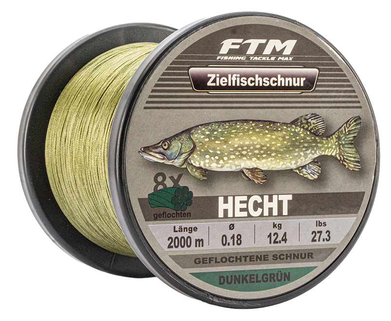 Zielfischschnur Hecht dunkelgrün 2000 m