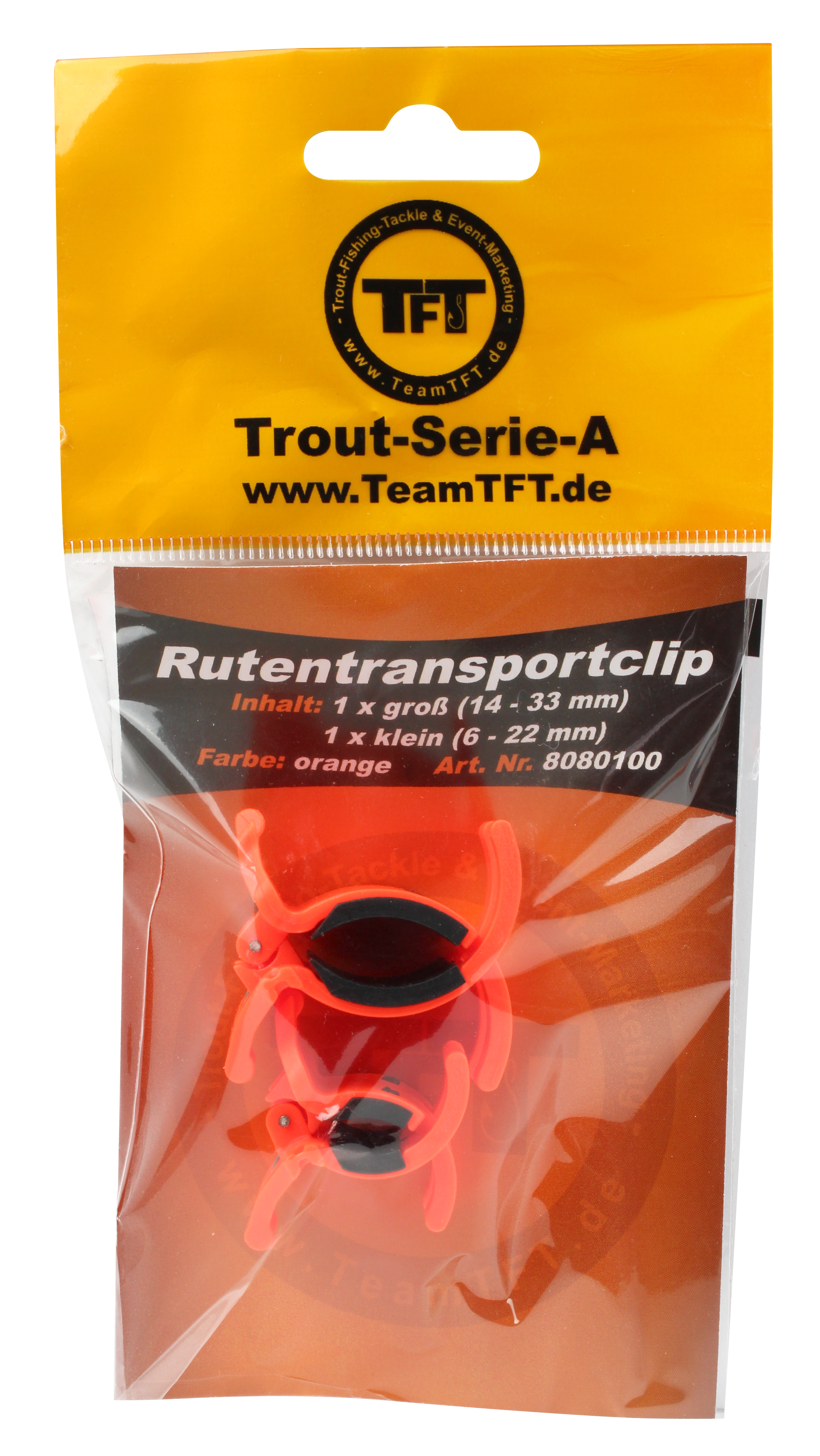 8080100 - 00 Rutentransportclip orange verpackt