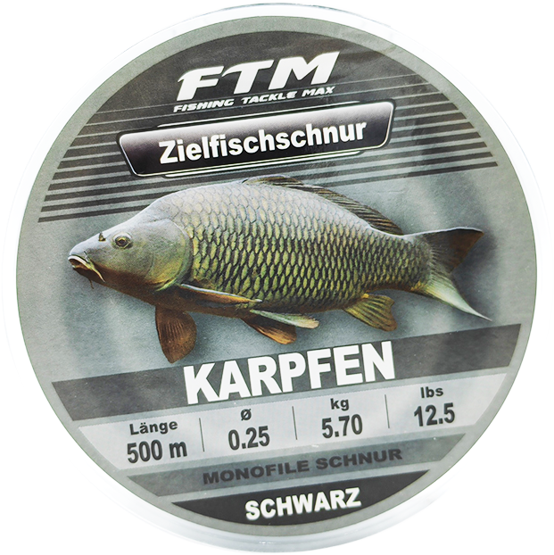 Zielfischschnur Karpfen schwarz