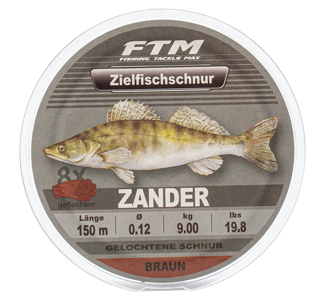 Zielfischschnur Zander braun