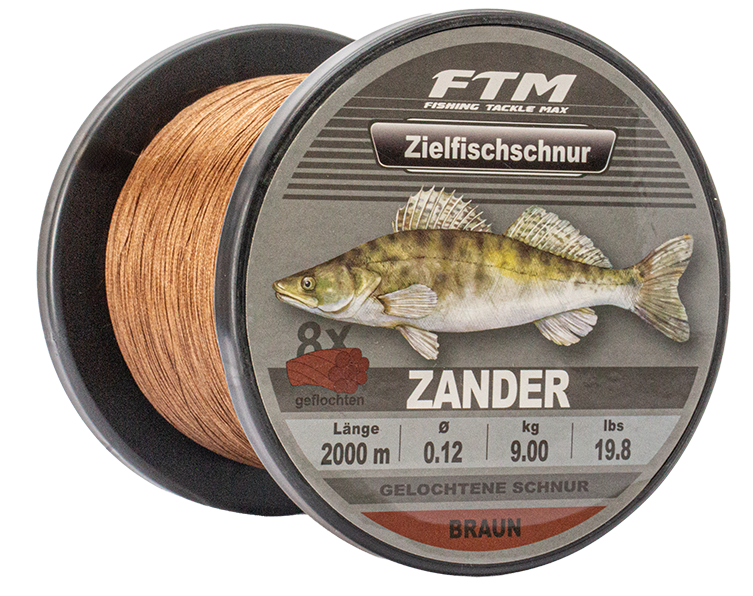 Zielfischschnur Zander braun 2000 m