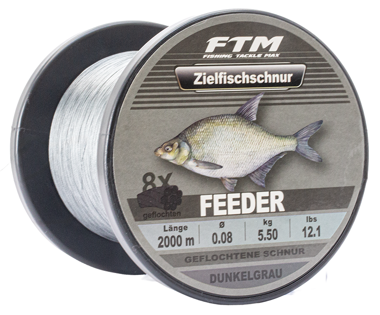 Zielfischschnur Feeder dunkelgrau 2000 m