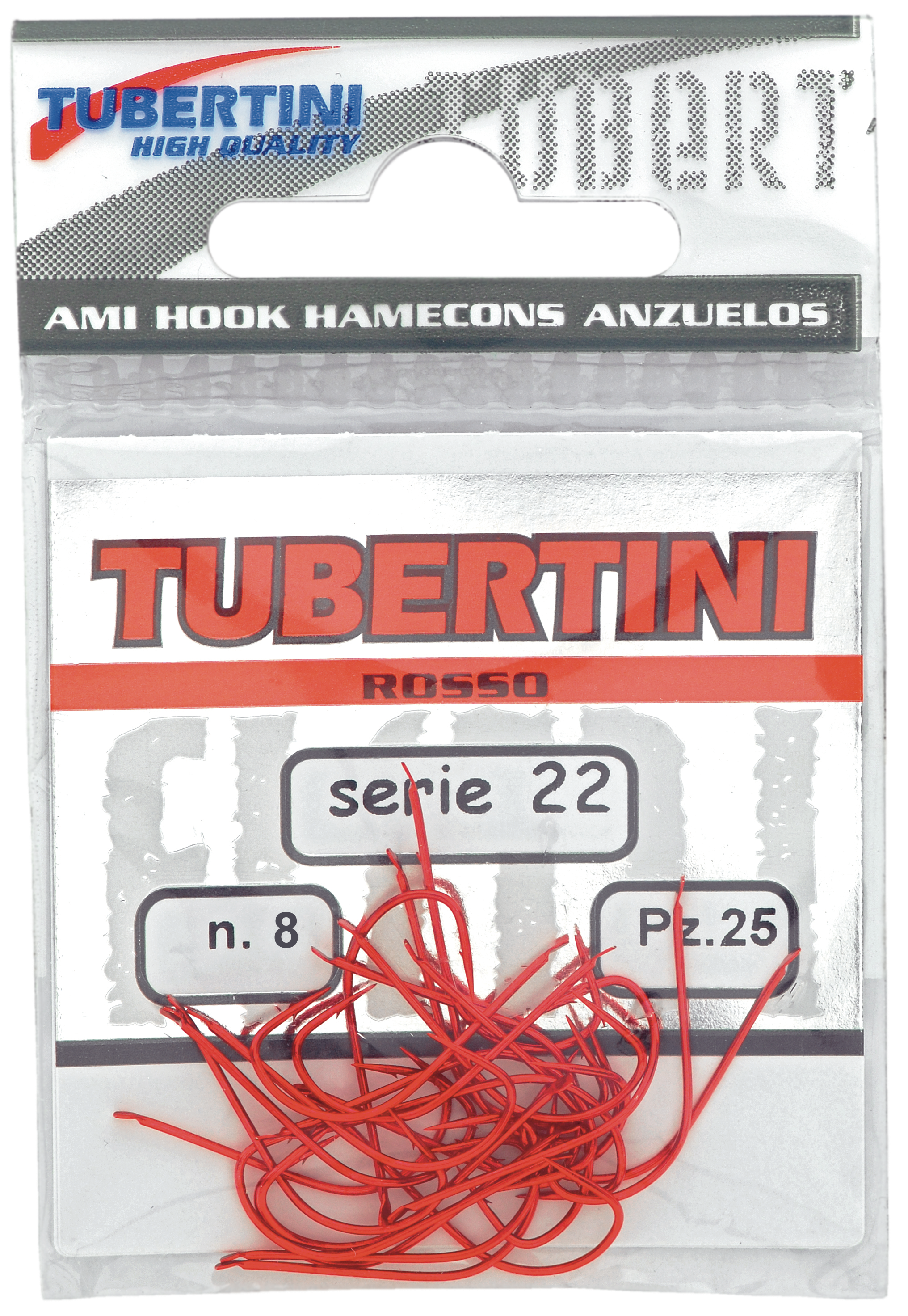 4323008 - 00 Haken Serie 22 rot Gr.8 verpackt