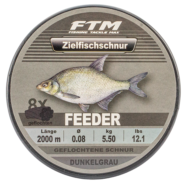 Zielfischschnur Feeder dunkelgrau 2000 m