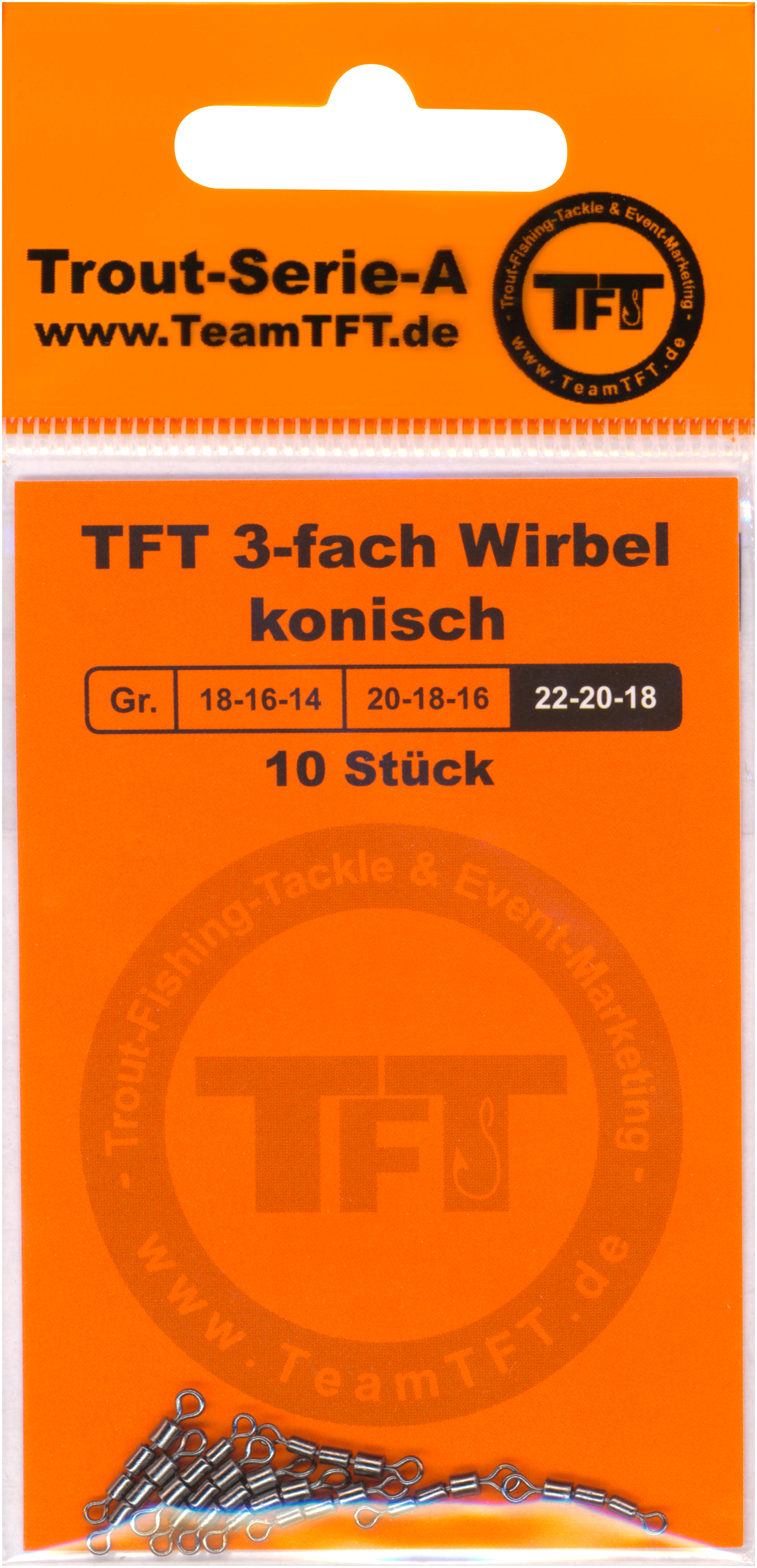 T295003 - 00 TFT 3-fach Wirbel konisch 22-20-18 verpackt