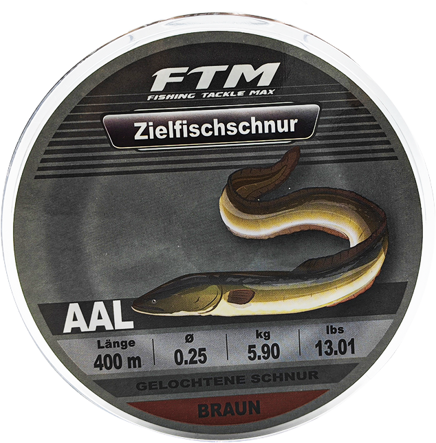Zielfischschnur Aal braun