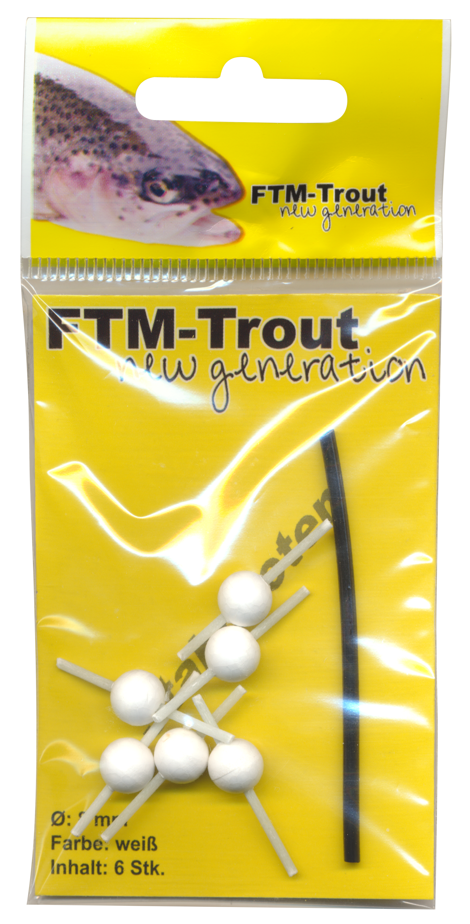 6101162 - 01 Stabpiloten weiß 8 mm verpackt