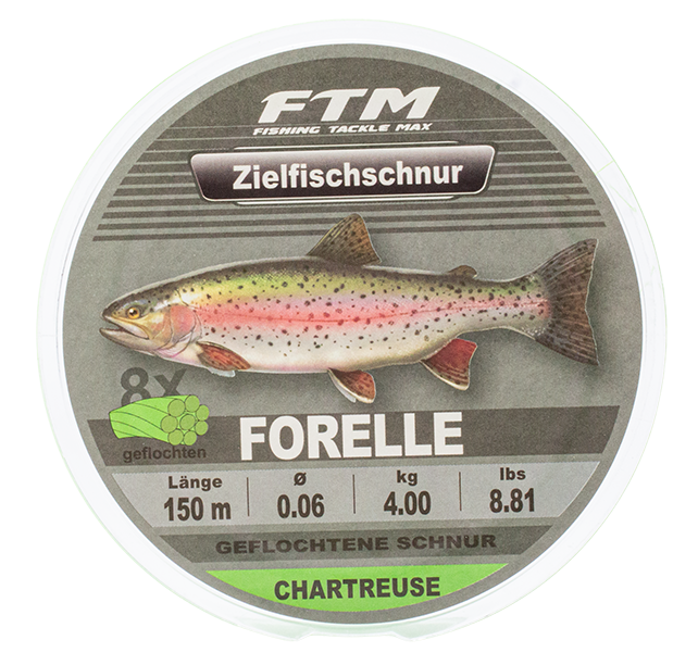 Zielfischschnur Forelle chartreuse
