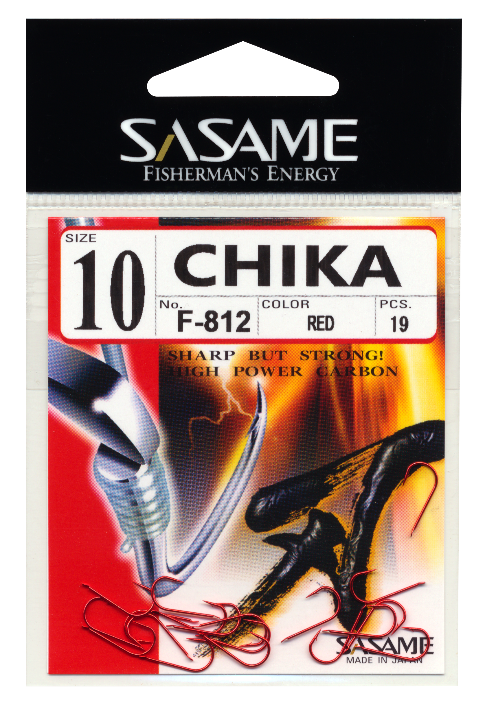 8380310 - 00 Haken Sasame Chika rot Gr.10 verpackt