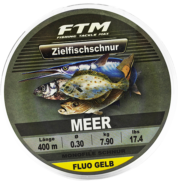 Zielfischschnur Meer Fluo gelb