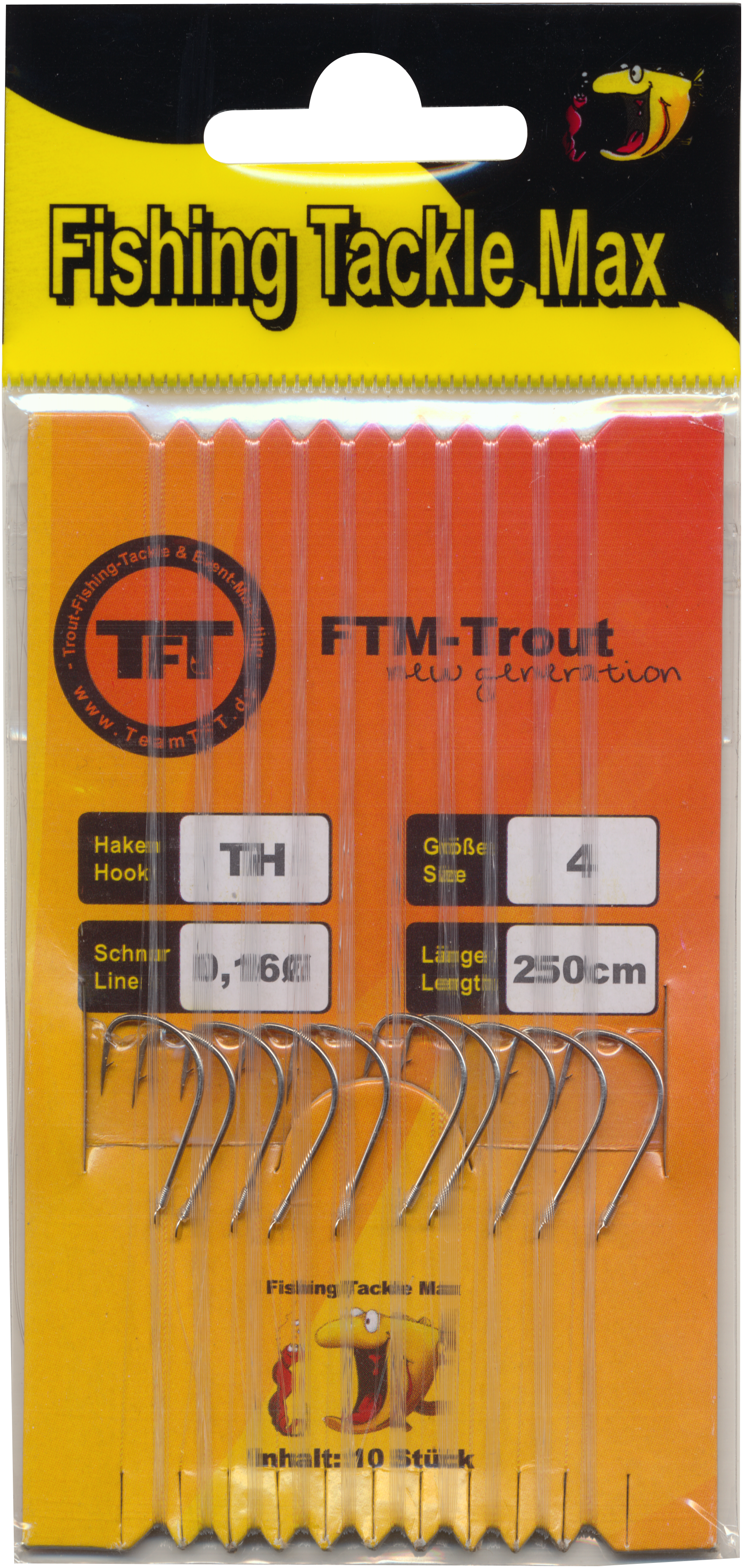 8300416 - 00 Gebundener Haken nickel TH 4 0,16 250 verpackt