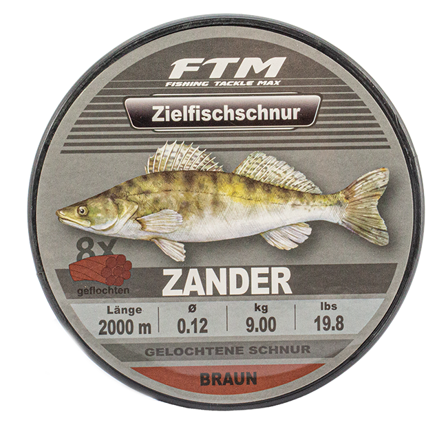 Zielfischschnur Zander braun 2000 m
